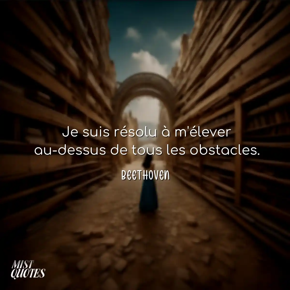 Je suis résolu à m'élever au-dessus d