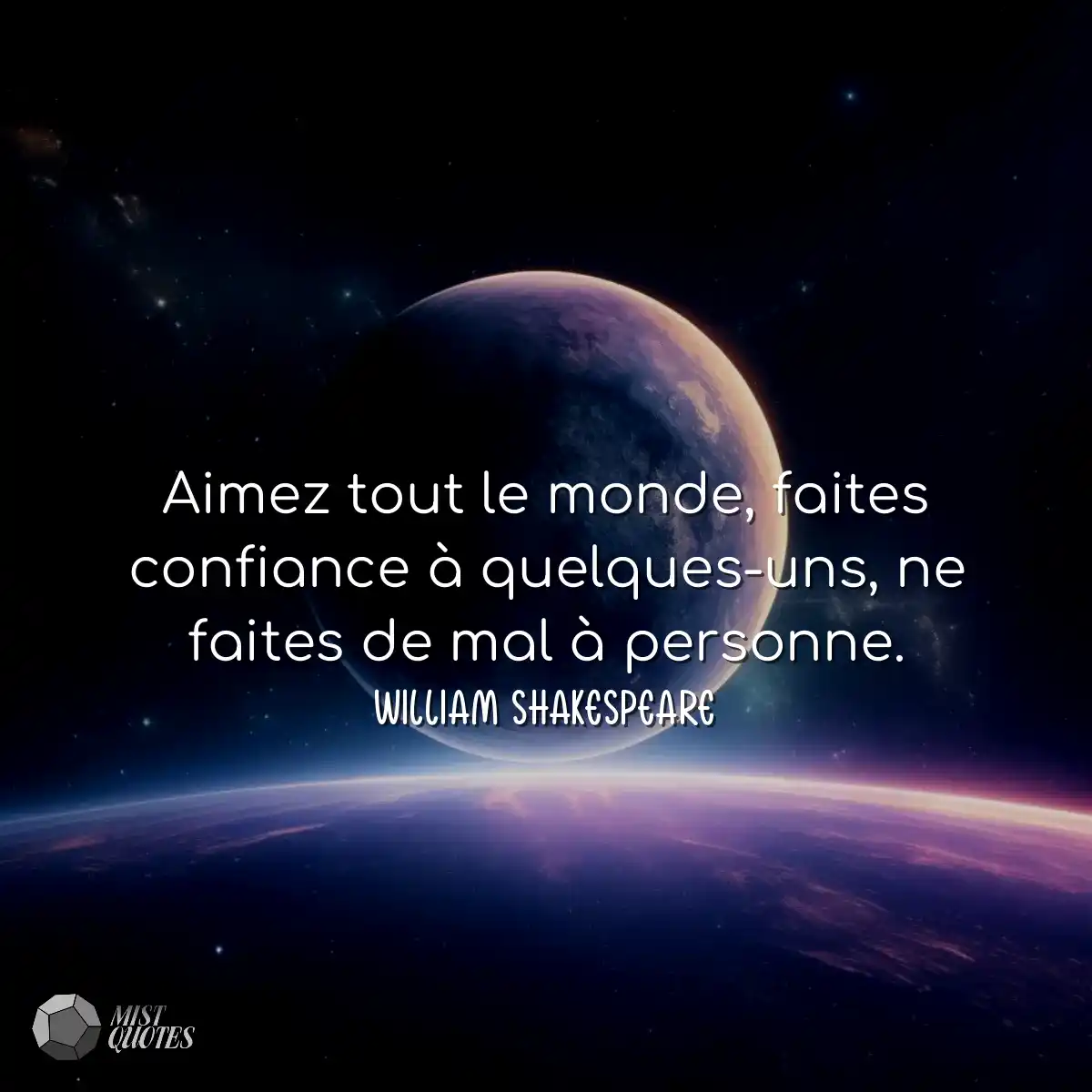 Aimez tout le monde, faites confiance à