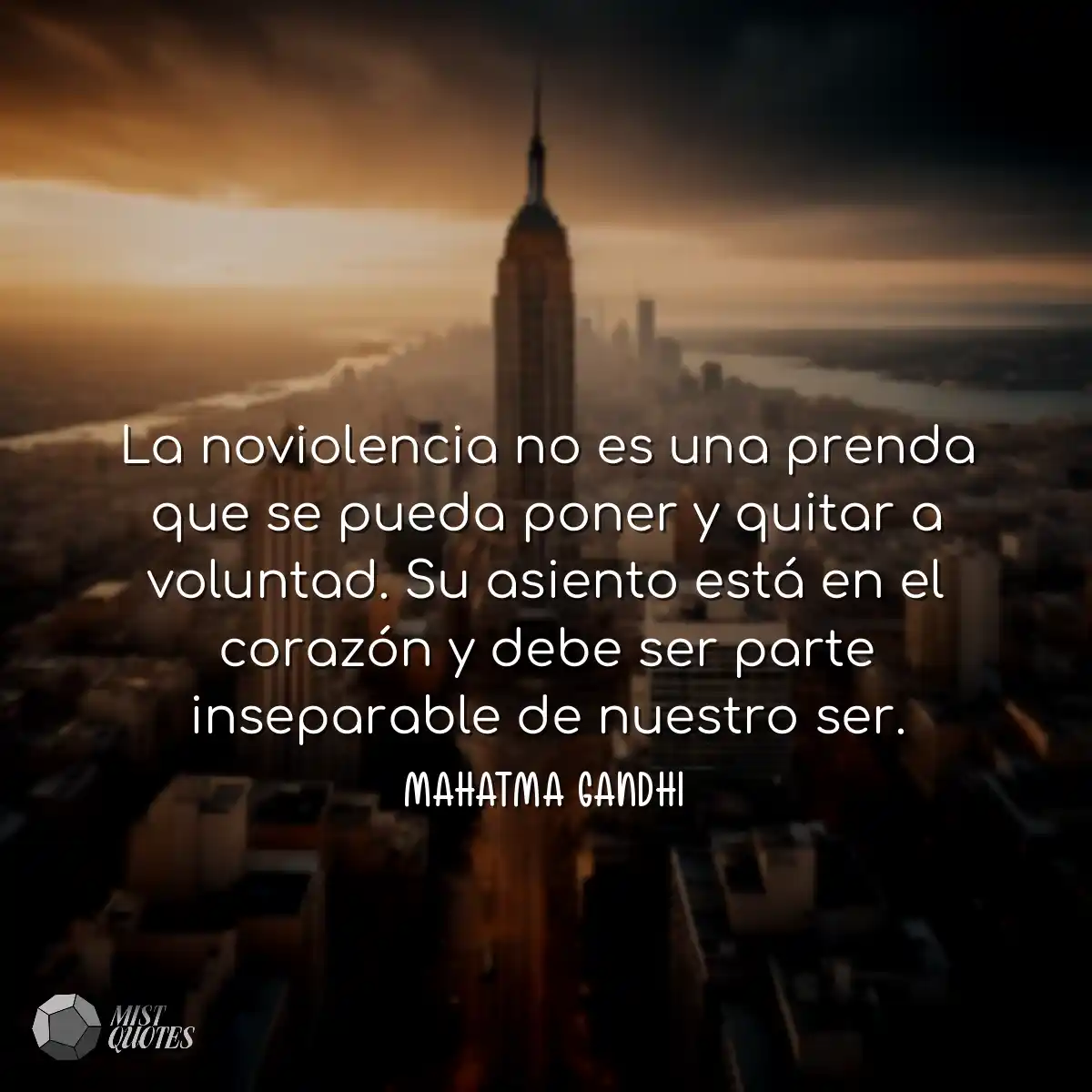 La noviolencia no es una prenda que se pueda poner