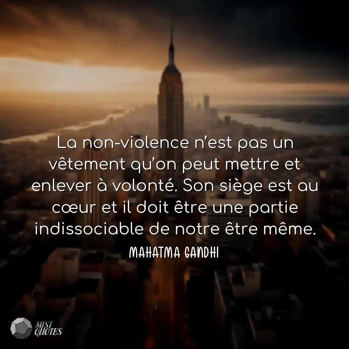 La non-violence n’est pas un vêtement qu’on peut m