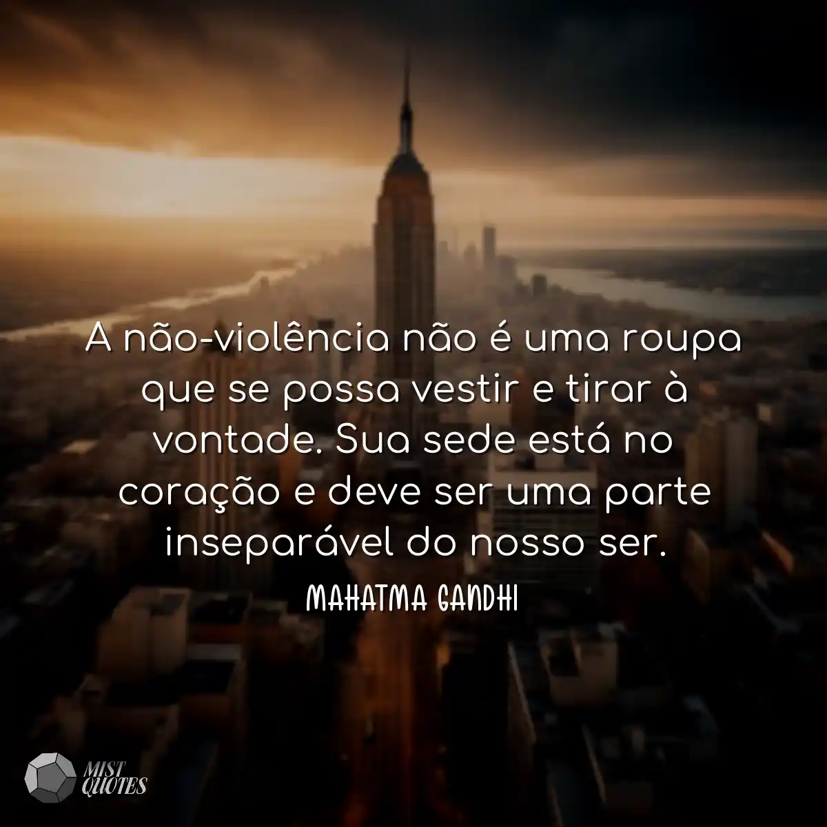 A não-violência não é uma roupa que se possa vesti