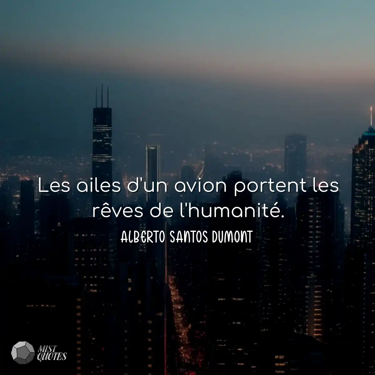 Les ailes d'un avion portent les rêves de l'humani