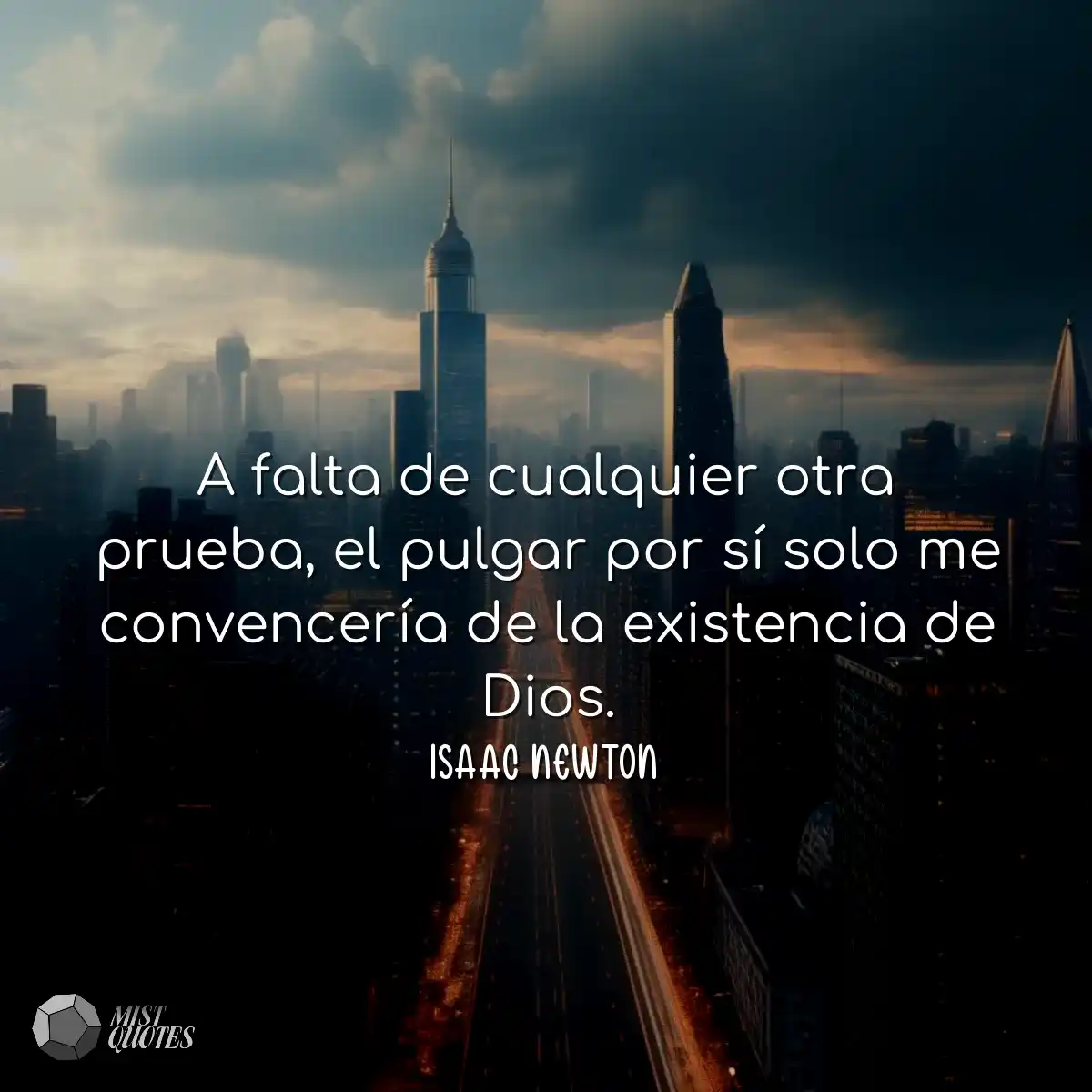 A falta de cualquier otra prueba, el pulgar por sí