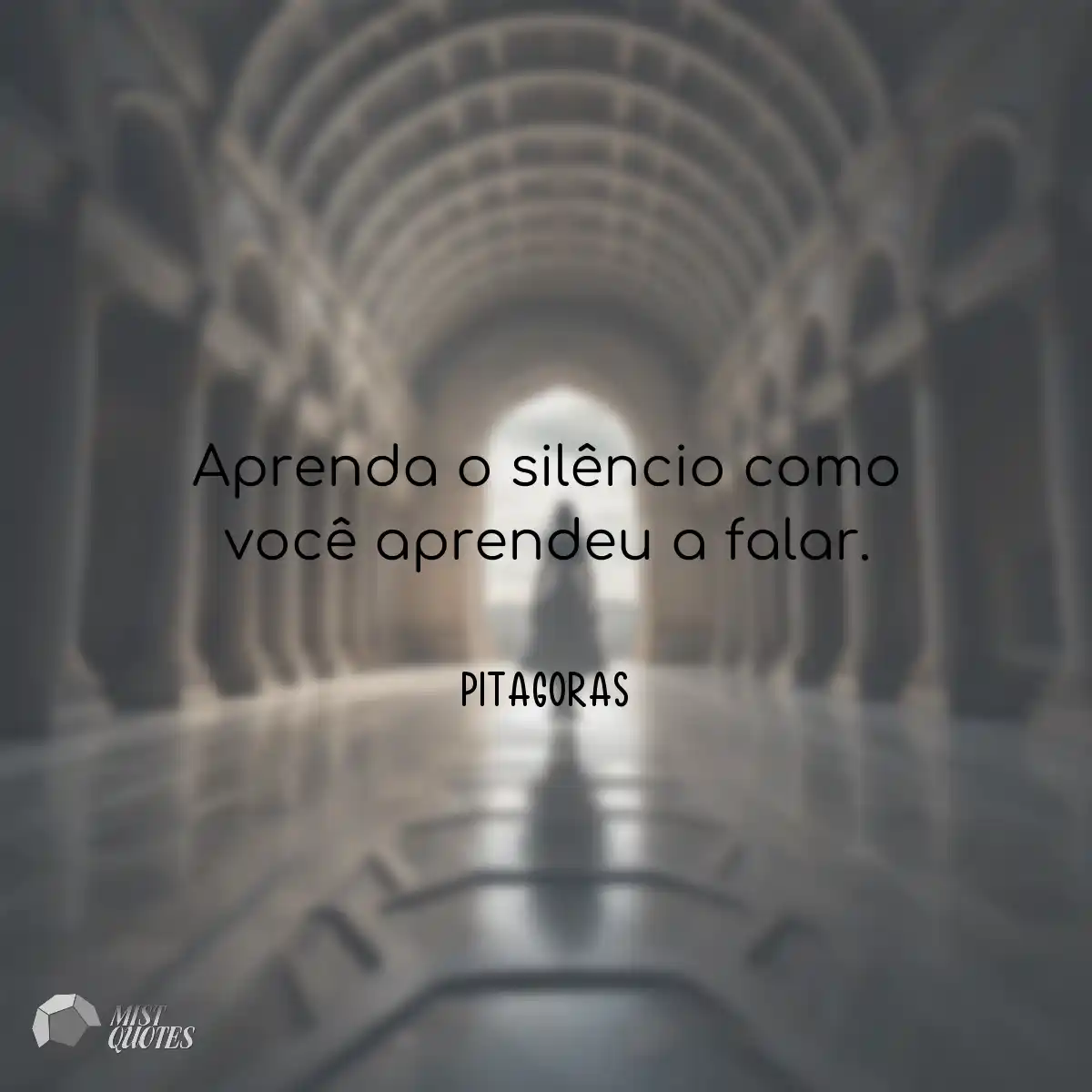 Aprenda o silêncio como você aprendeu 