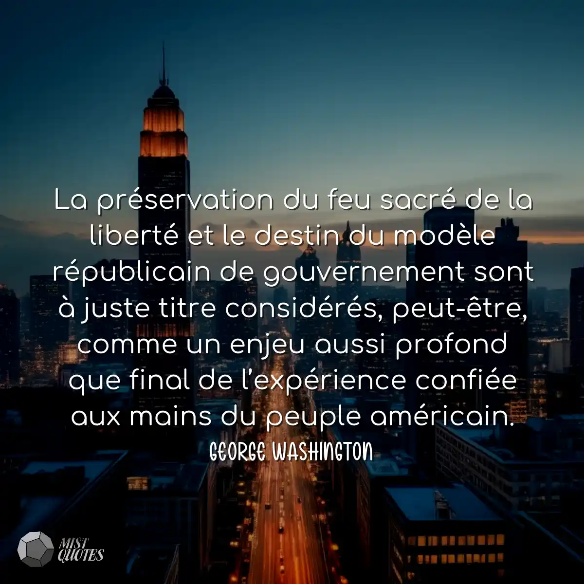 La préservation du feu sacré de la lib
