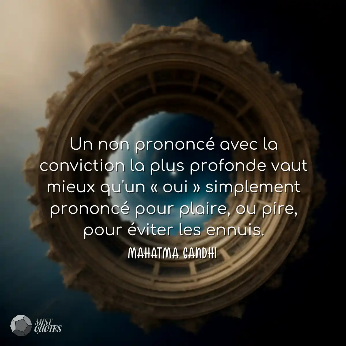 Un non prononcé avec la conviction la plus profond