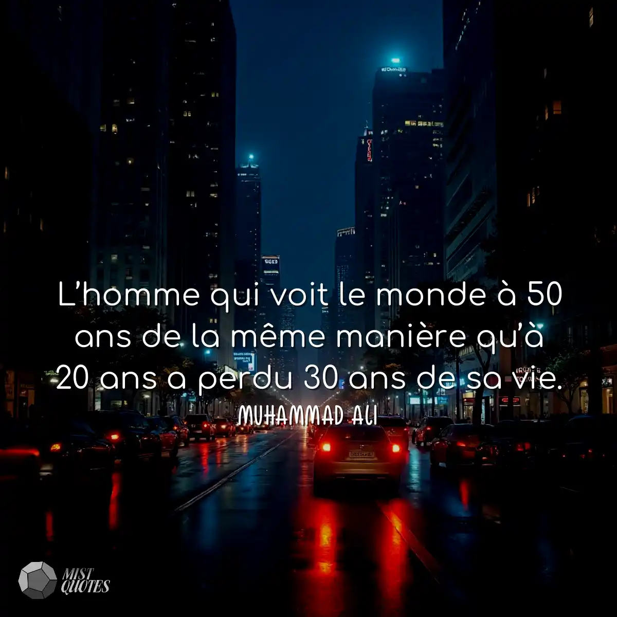 L’homme qui voit le monde à 50 ans de la même mani