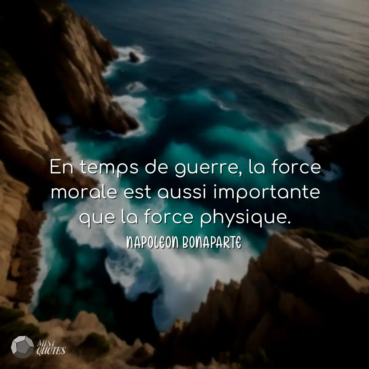 En temps de guerre, la force morale est aussi impo