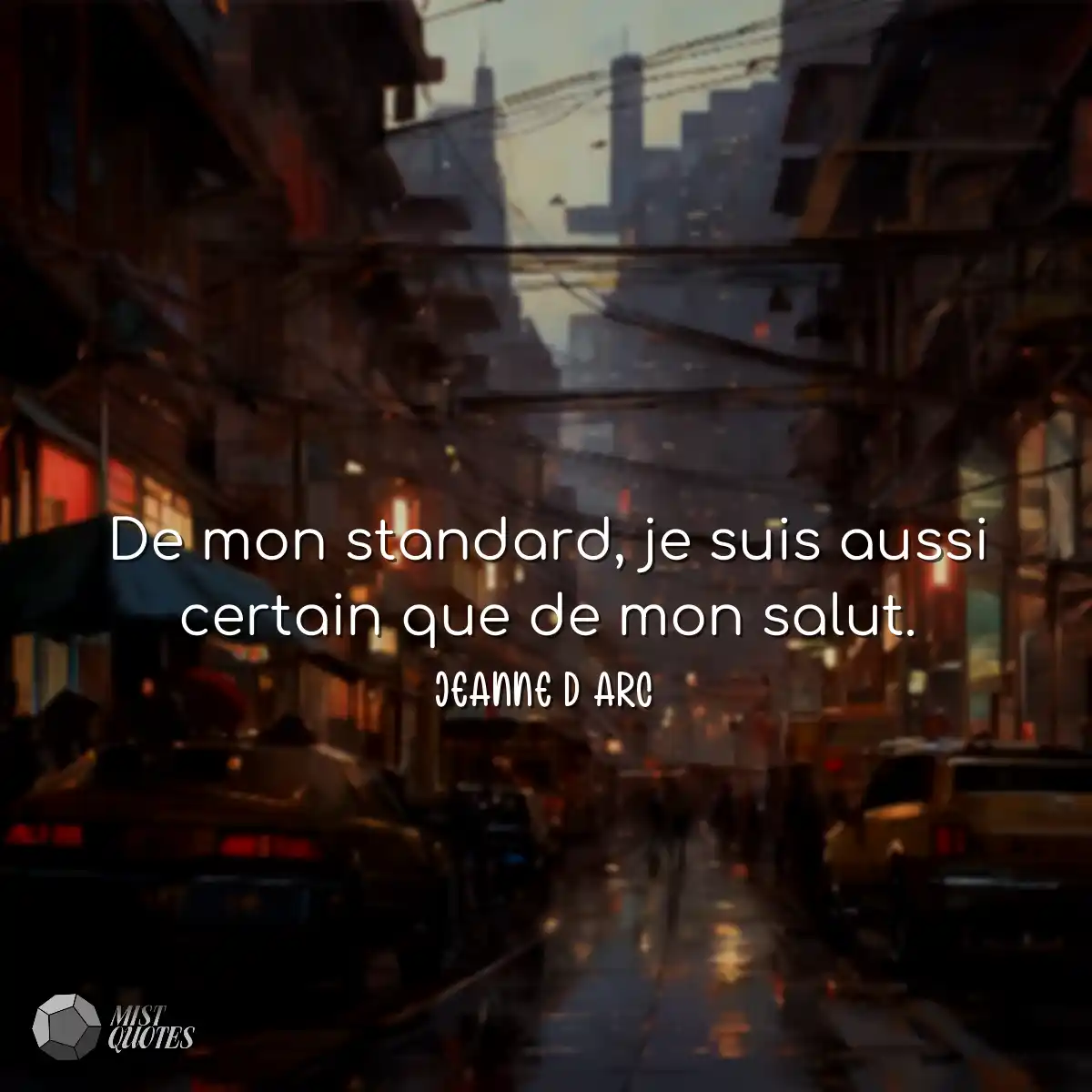 De mon standard, je suis aussi certain q