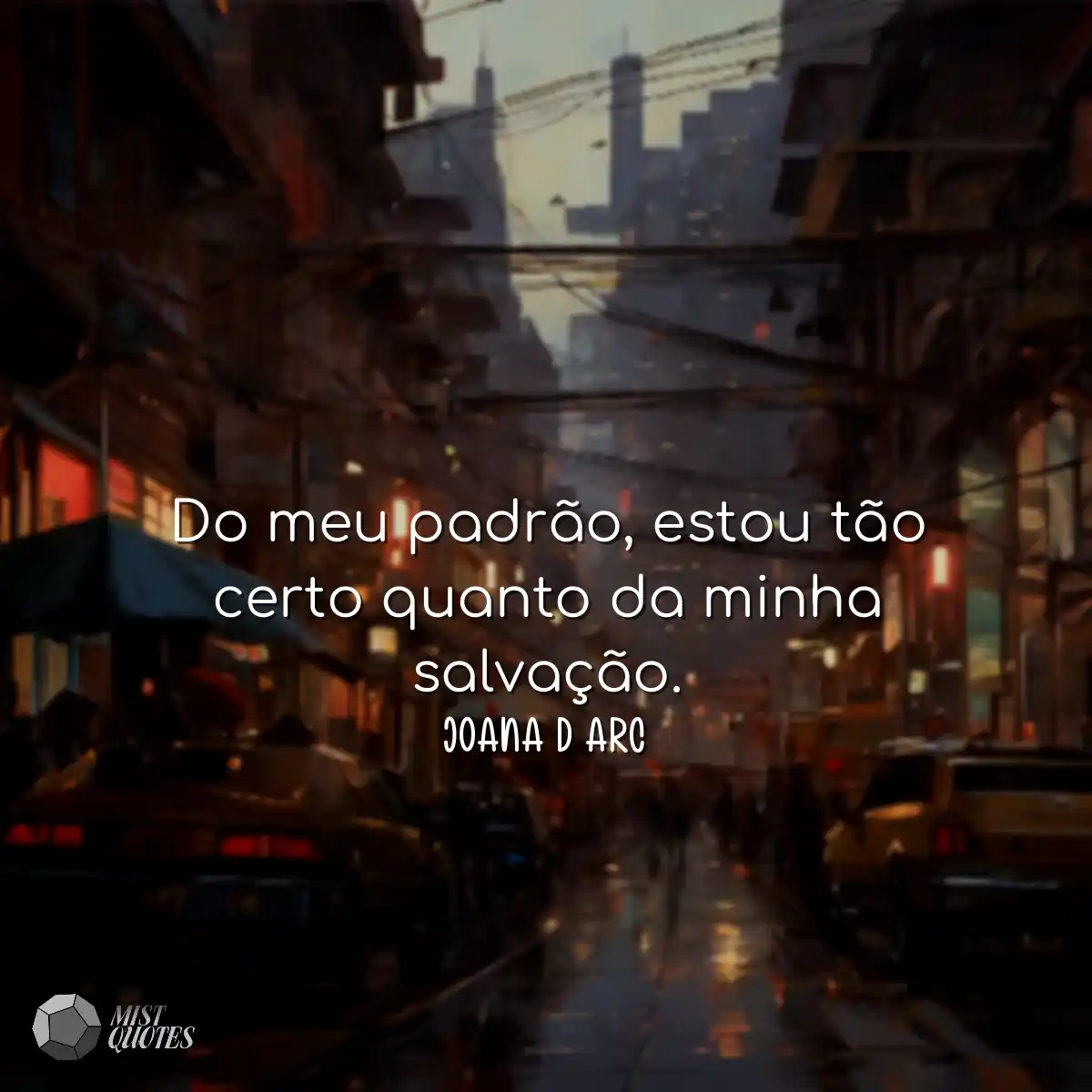Do meu padrão, estou tão certo quanto 