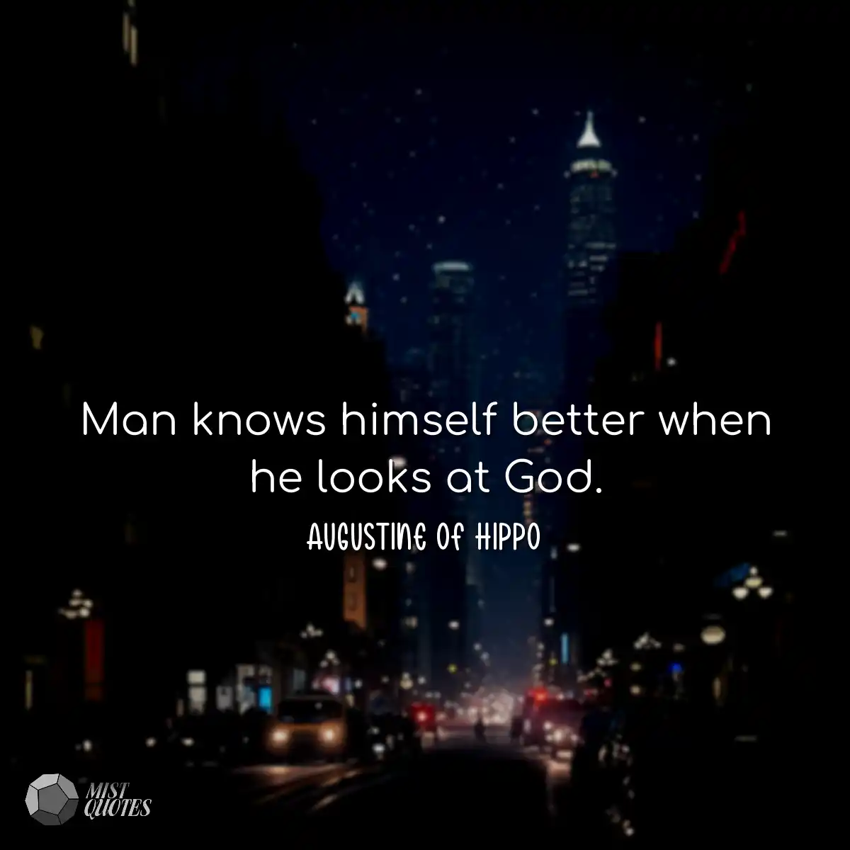 Man knows himself better when he looks a