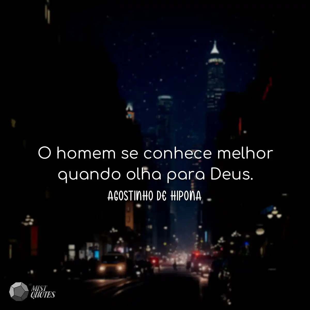 O homem se conhece melhor quando olha pa