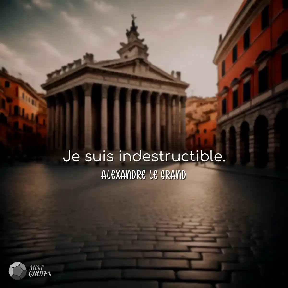 Je suis indestructible.