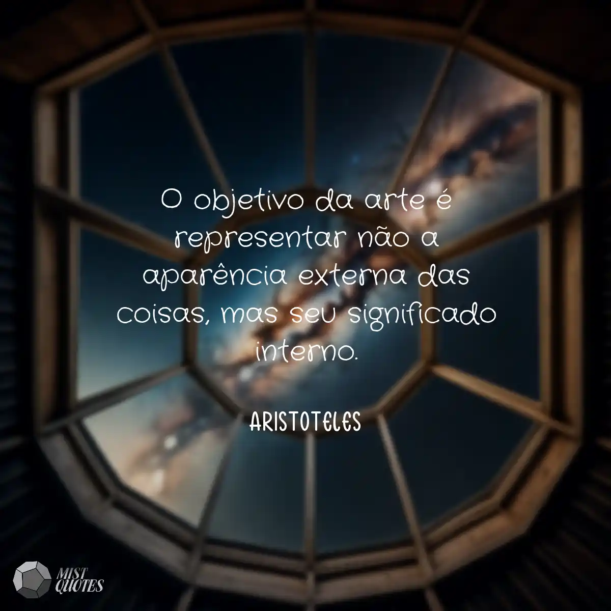 O objetivo da arte é representar não a aparência e