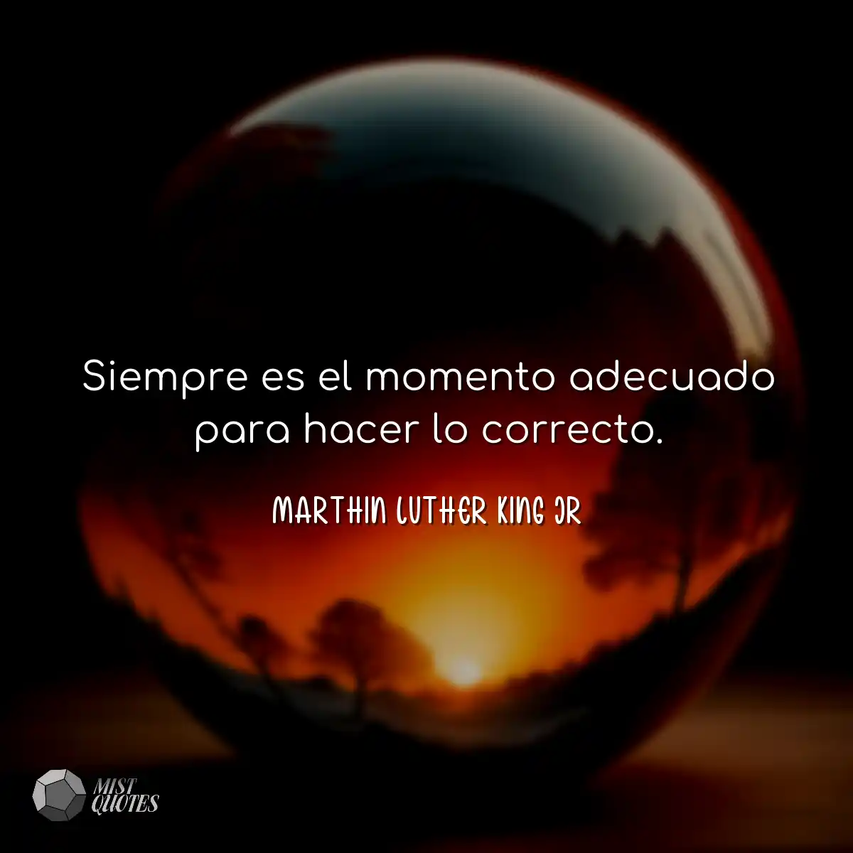 Siempre es el momento adecuado para hacer lo corre