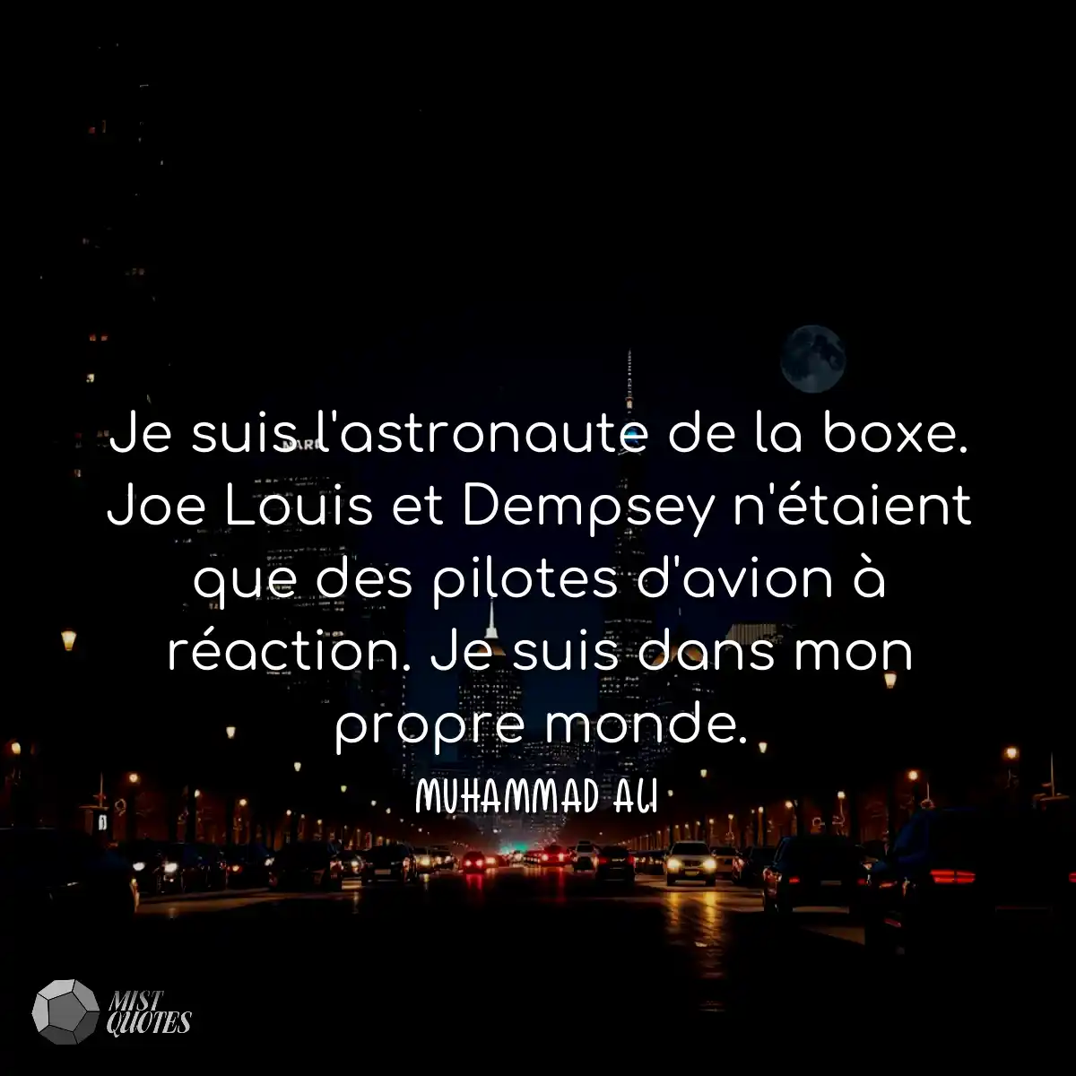 Je suis l'astronaute de la boxe. Joe Lou
