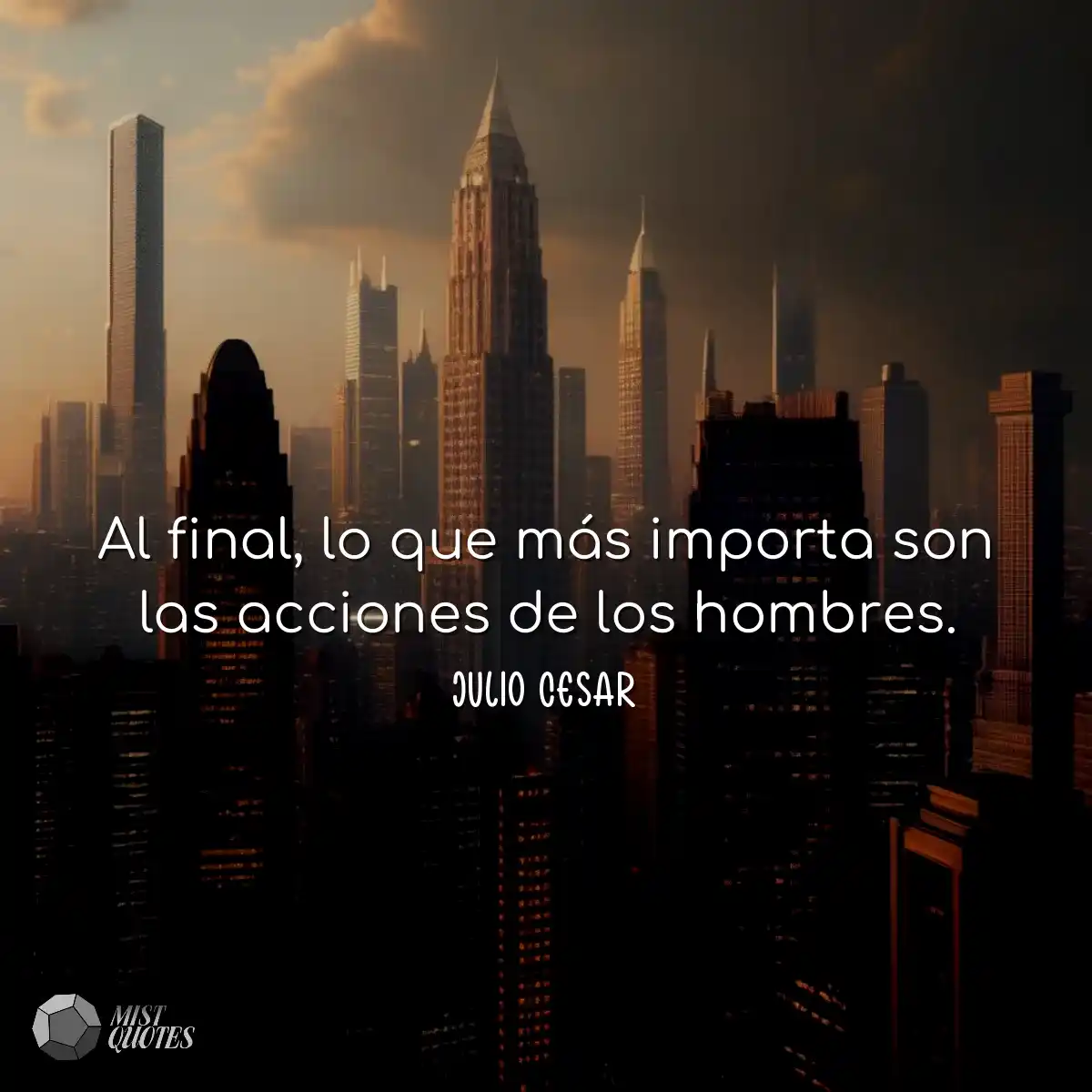 Al final, lo que más importa son las acciones de l