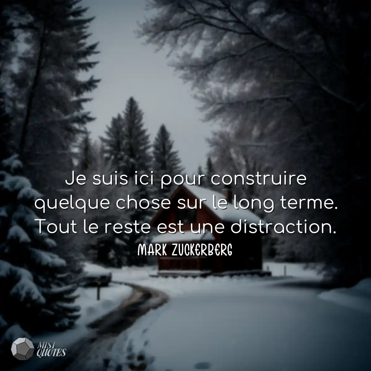 Je suis ici pour construire quelque chose sur le l
