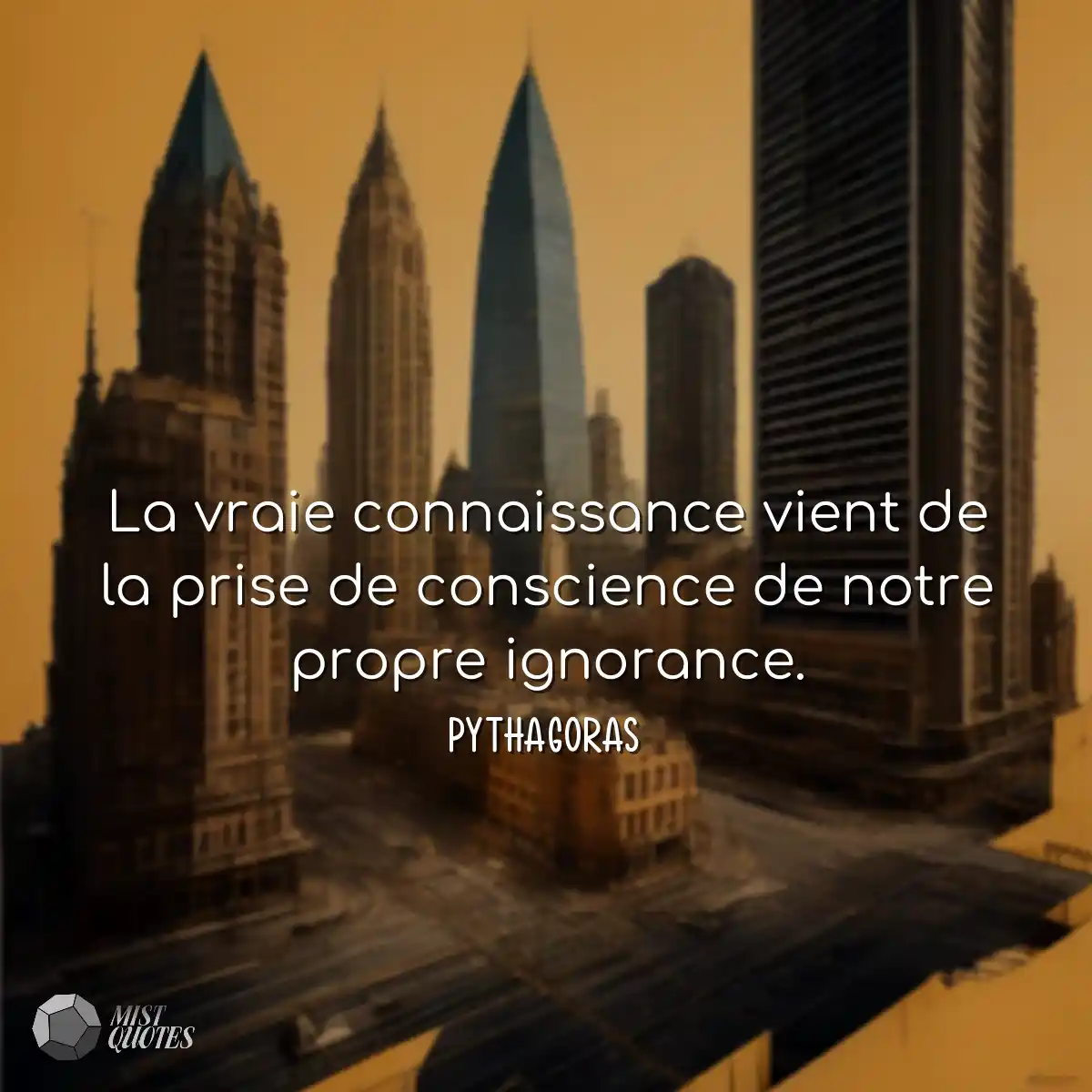 La vraie connaissance vient de la prise de conscie