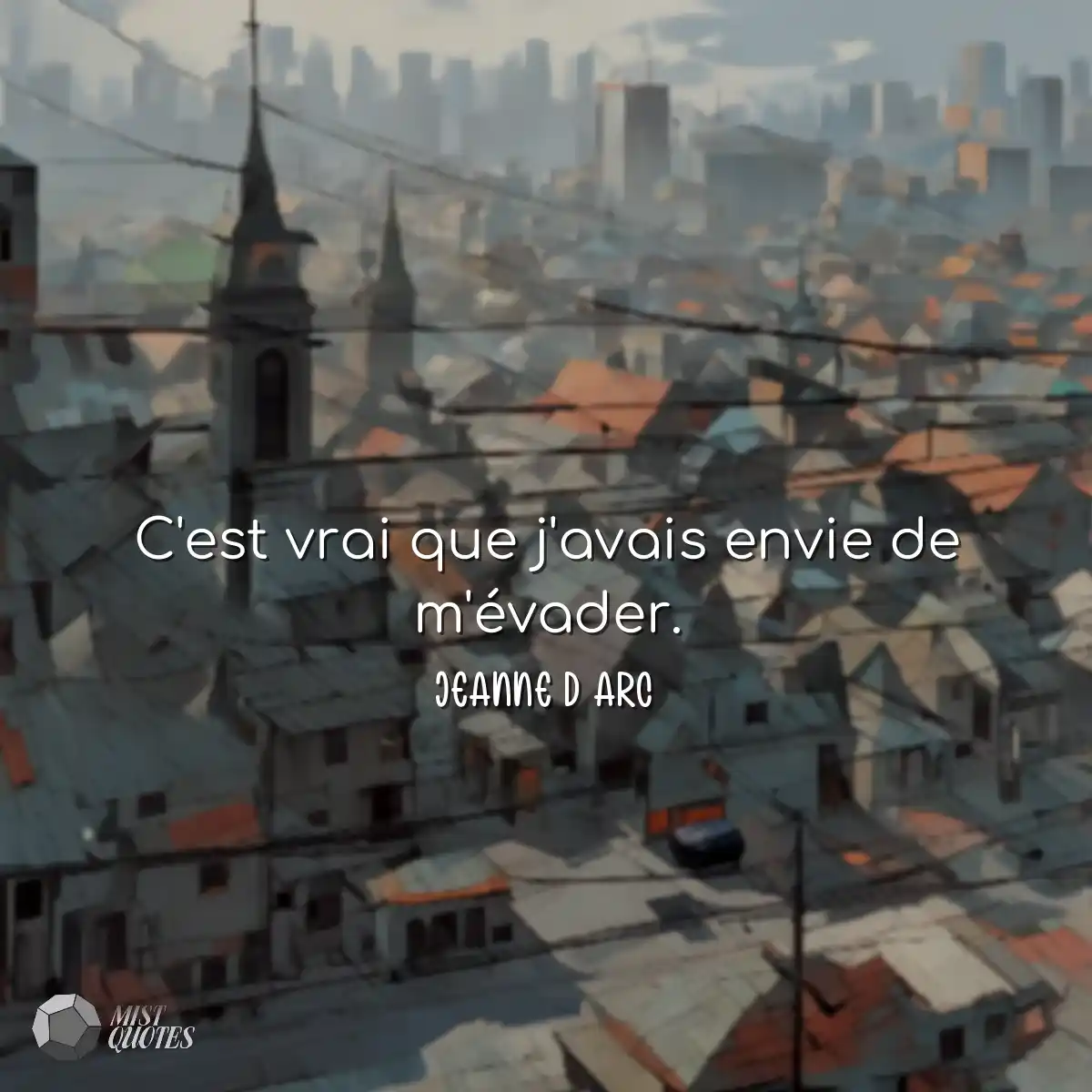 C'est vrai que j'avais envie de m'évade