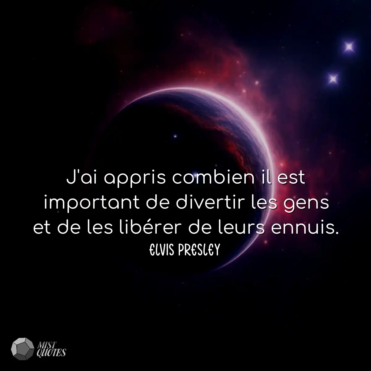 J'ai appris combien il est important de divertir l