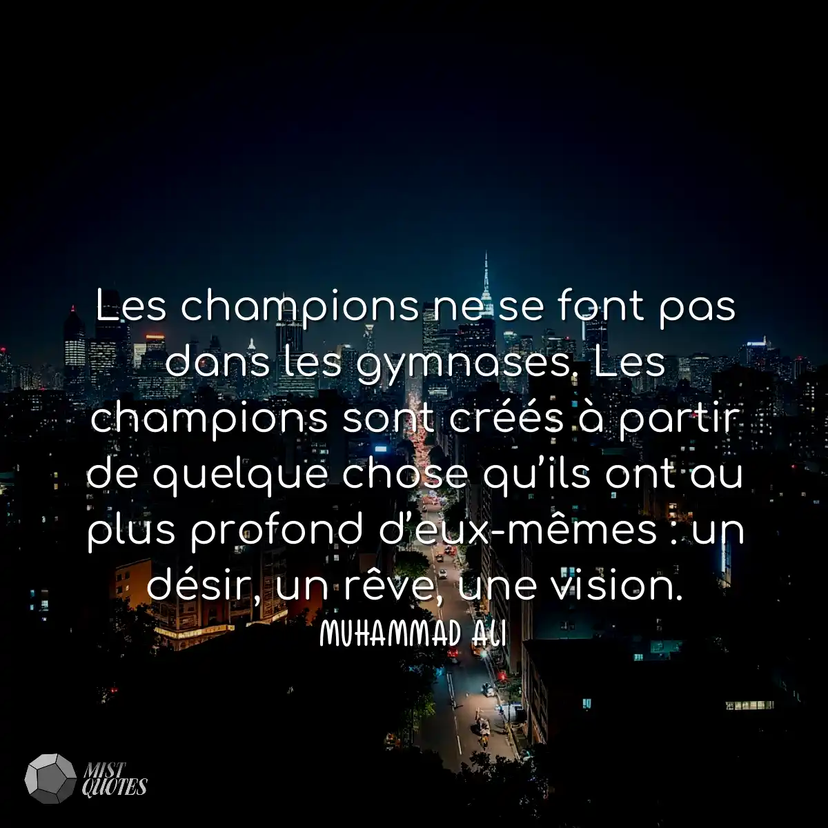 Les champions ne se font pas dans les gy