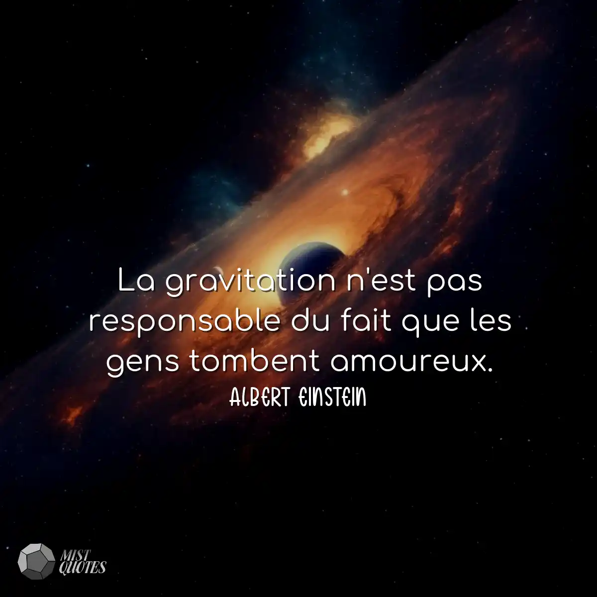 La gravitation n'est pas responsable du 
