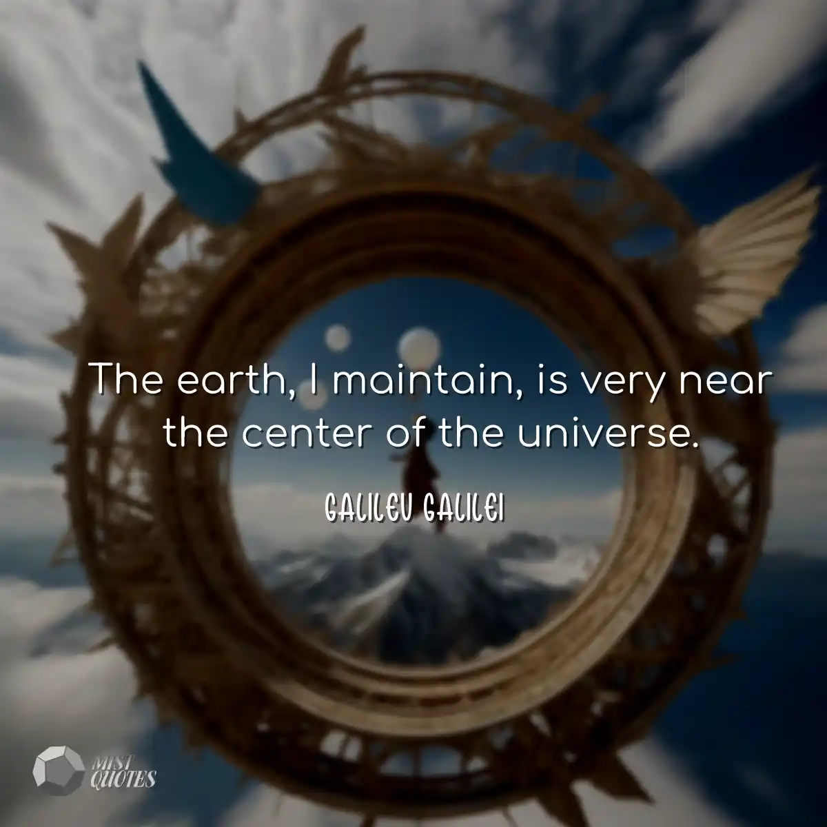 The earth, I maintain, is very near the 
