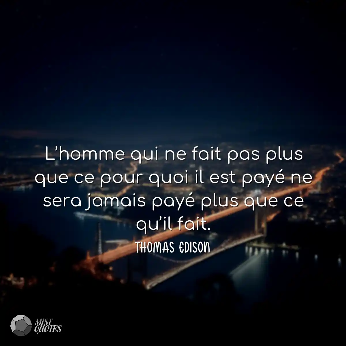 L’homme qui ne fait pas plus que ce po