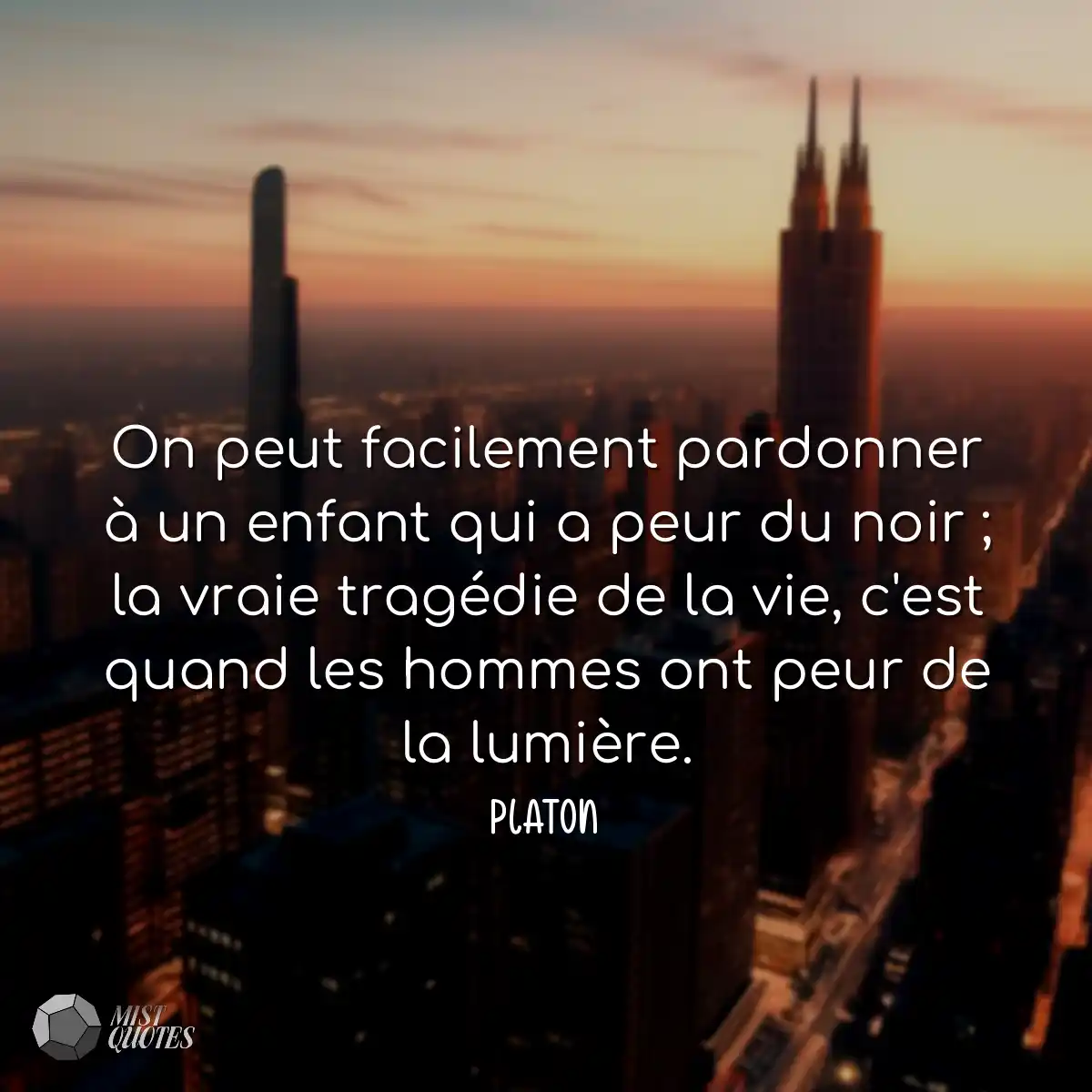 On peut facilement pardonner à un enfant qui a peu