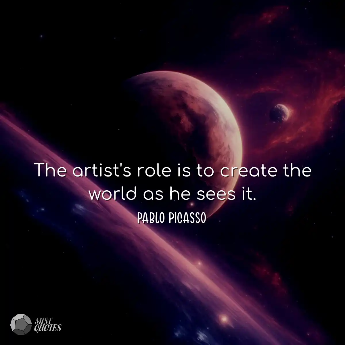 Le rôle de l'artiste est de créer le m
