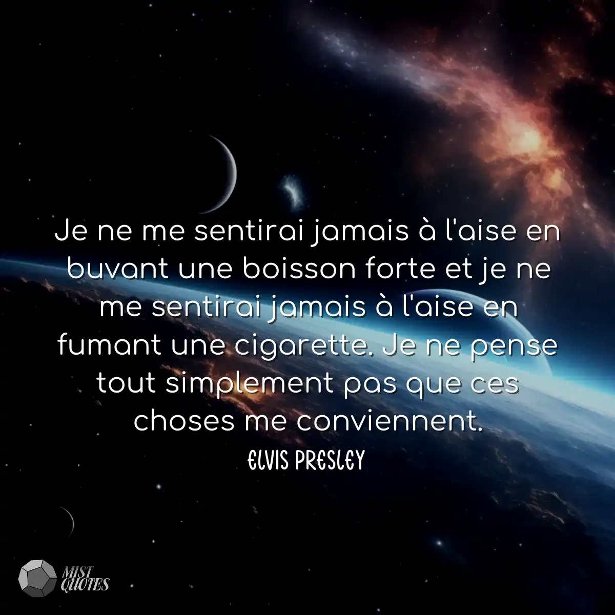 Je ne me sentirai jamais à l'aise en buvant une bo