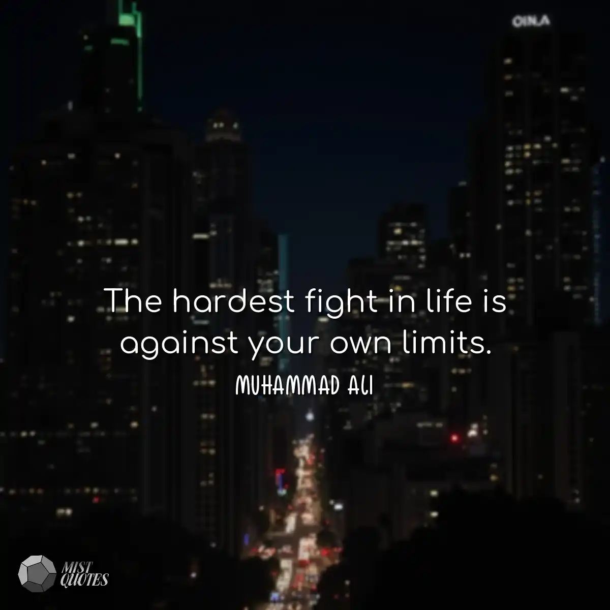 The hardest fight in life is against you