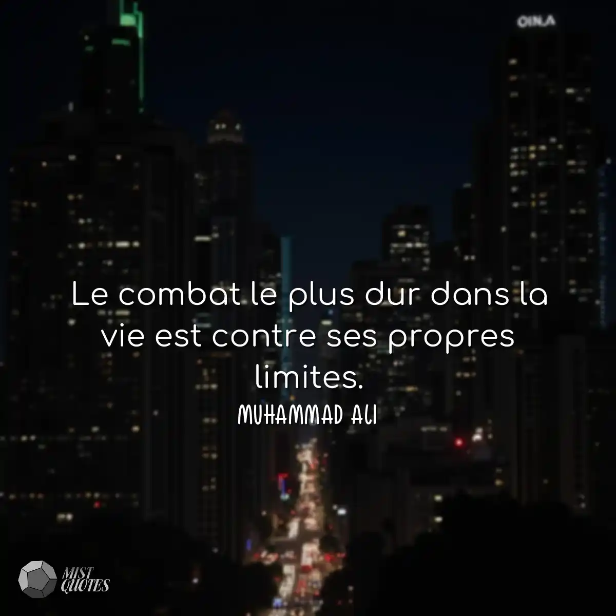 Le combat le plus dur dans la vie est contre ses p
