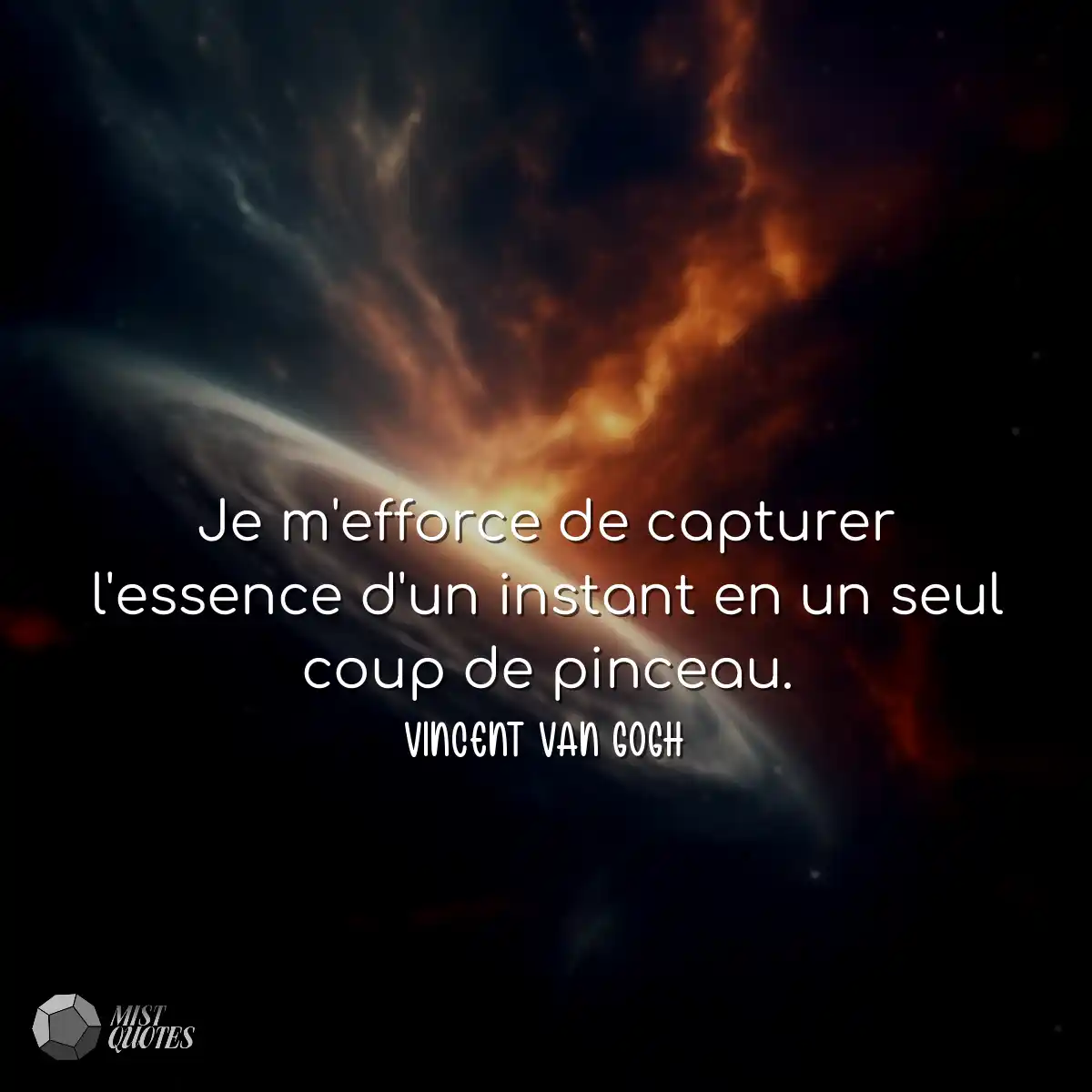 Je m'efforce de capturer l'essence d'un 