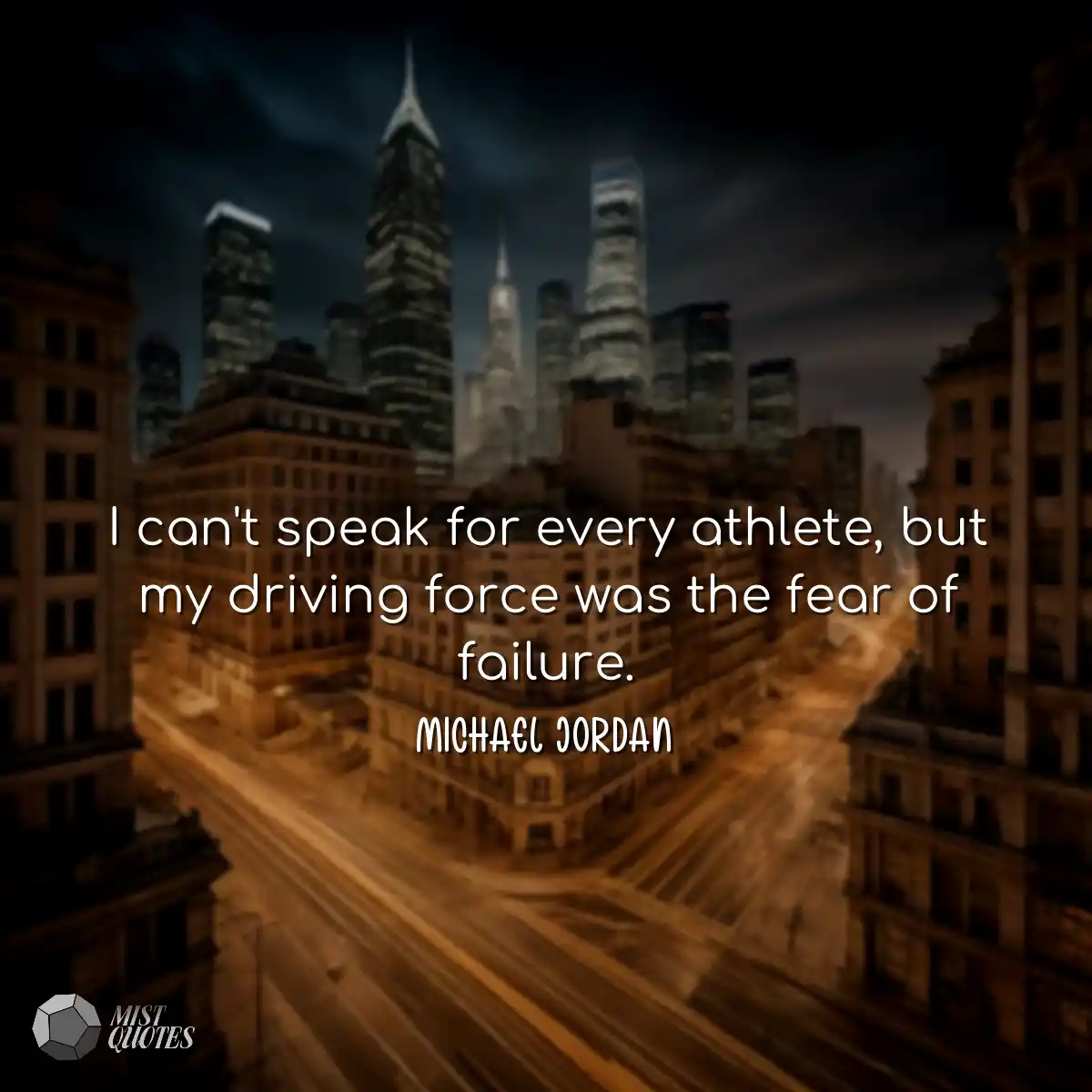 I can't speak for every athlete, but my 