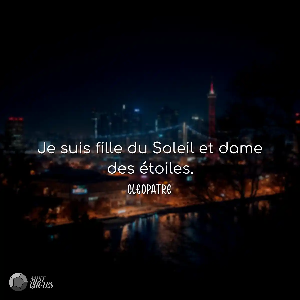 Je suis fille du Soleil et dame des éto