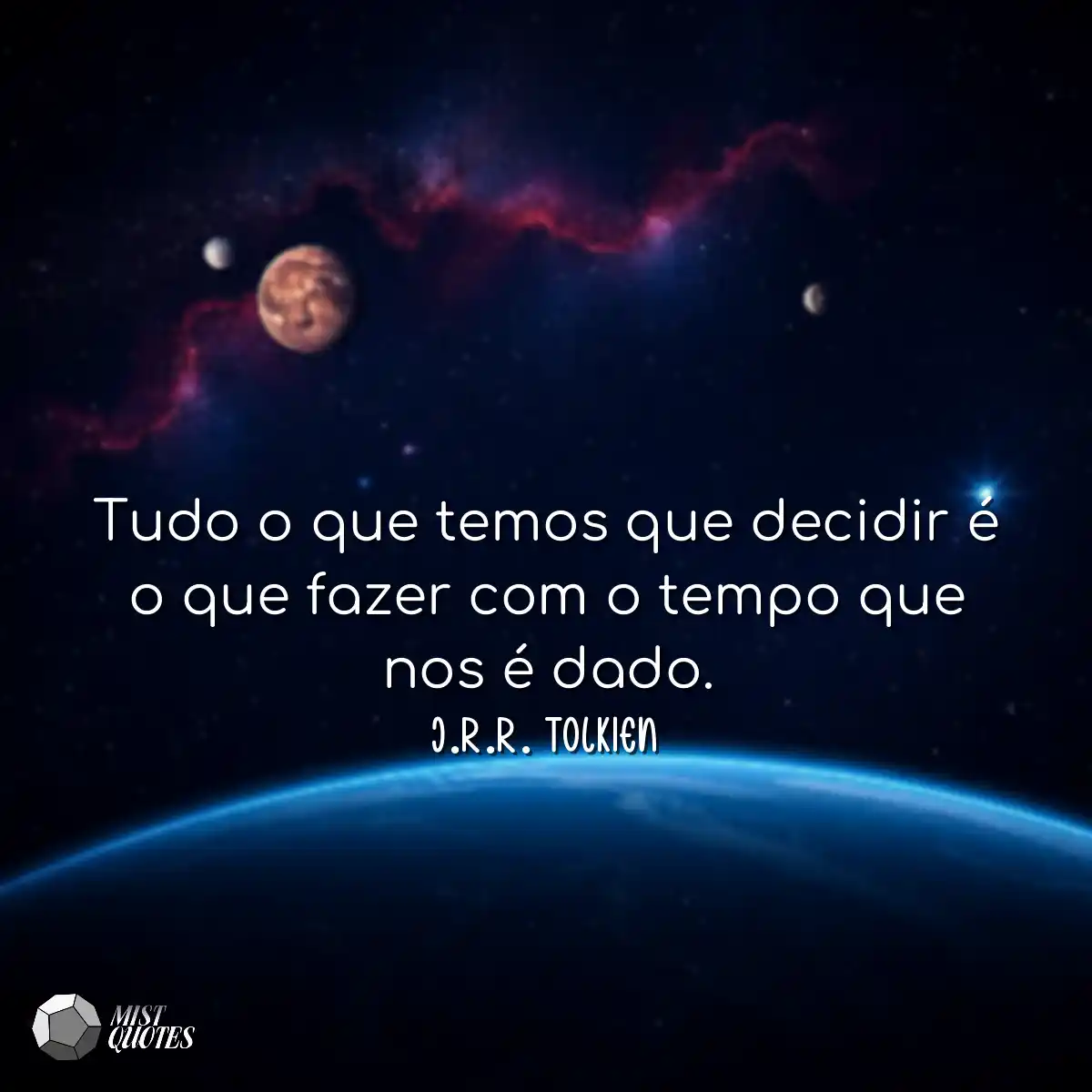 Tudo o que temos que decidir é o que fazer com o t
