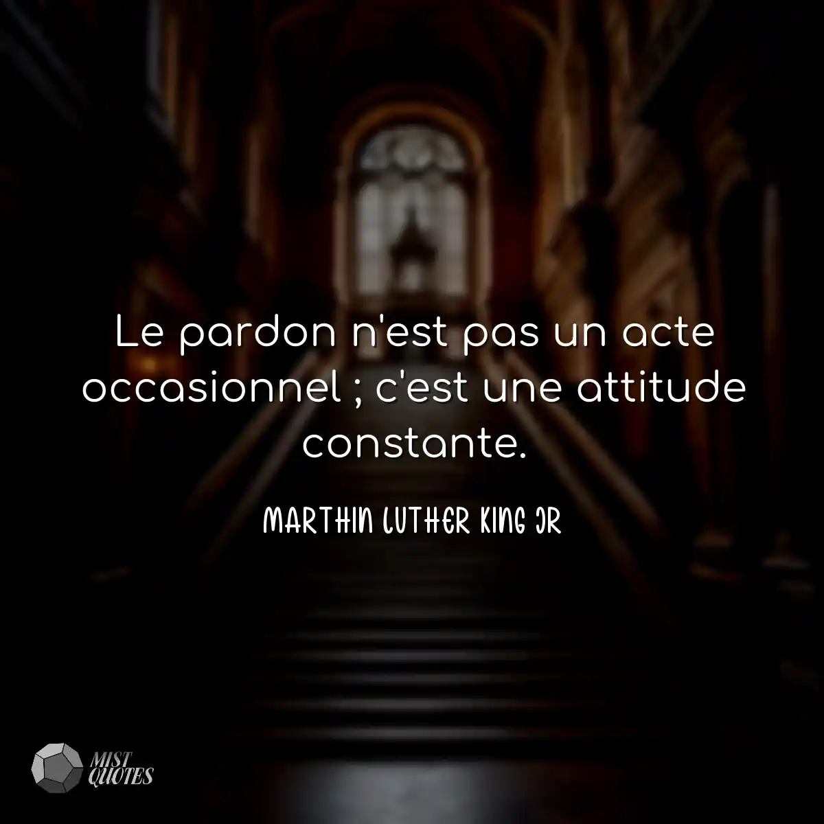 Le pardon n'est pas un acte occasionnel 
