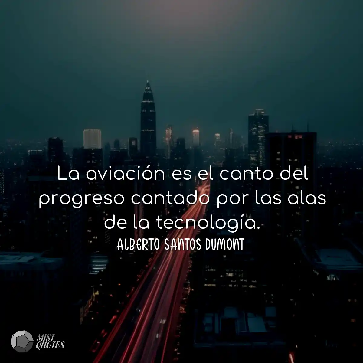 La aviación es el canto del progreso cantado por l