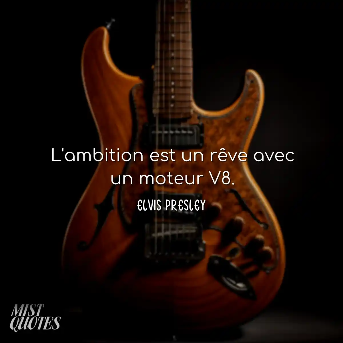 L'ambition est un rêve avec un moteur V