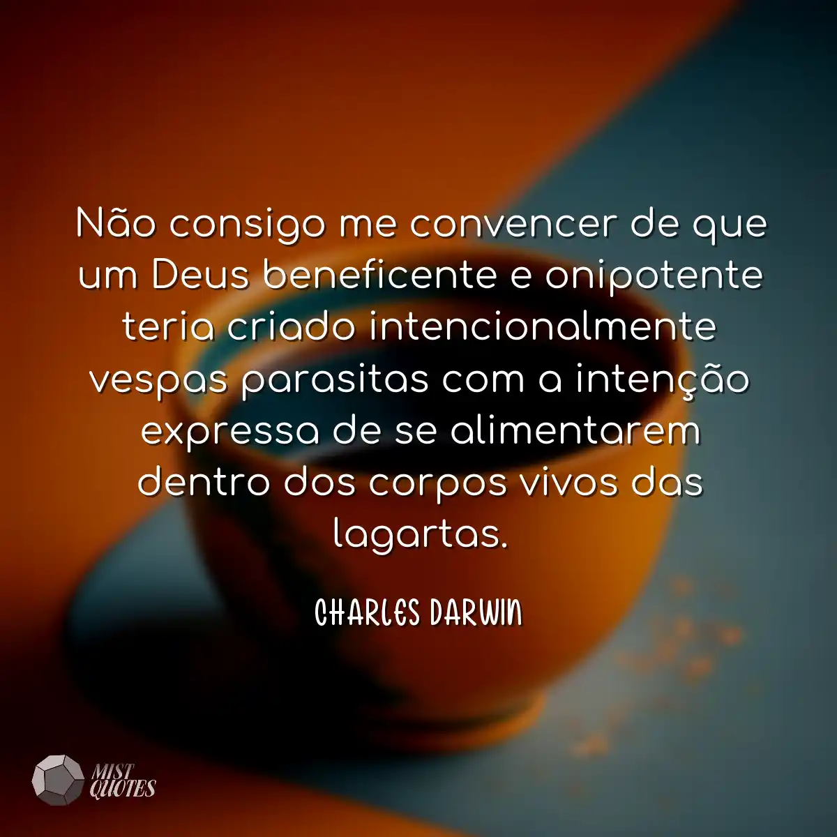 Não consigo me convencer de que um Deus