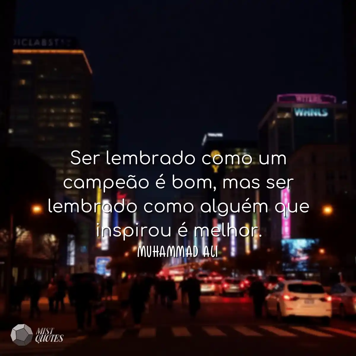 Ser lembrado como um campeão é bom, ma