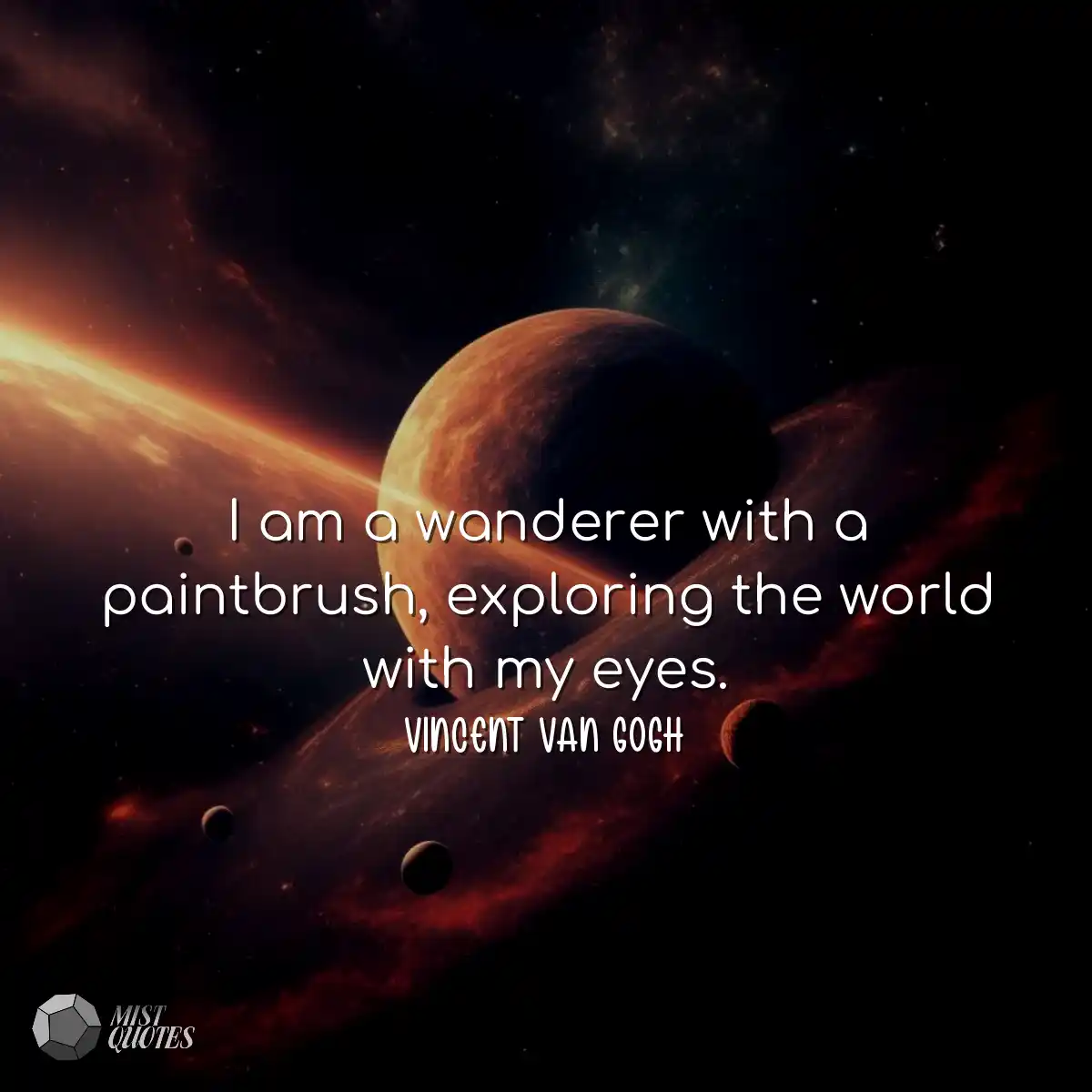 I am a wanderer with a paintbrush, explo