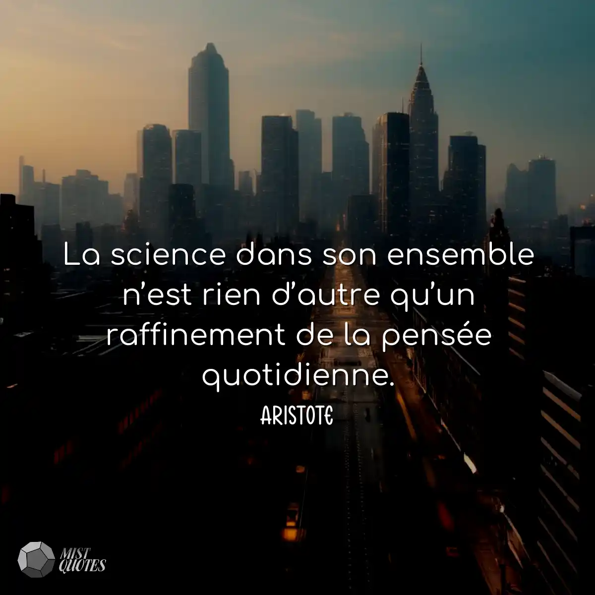 La science dans son ensemble n’est rien d’autre qu