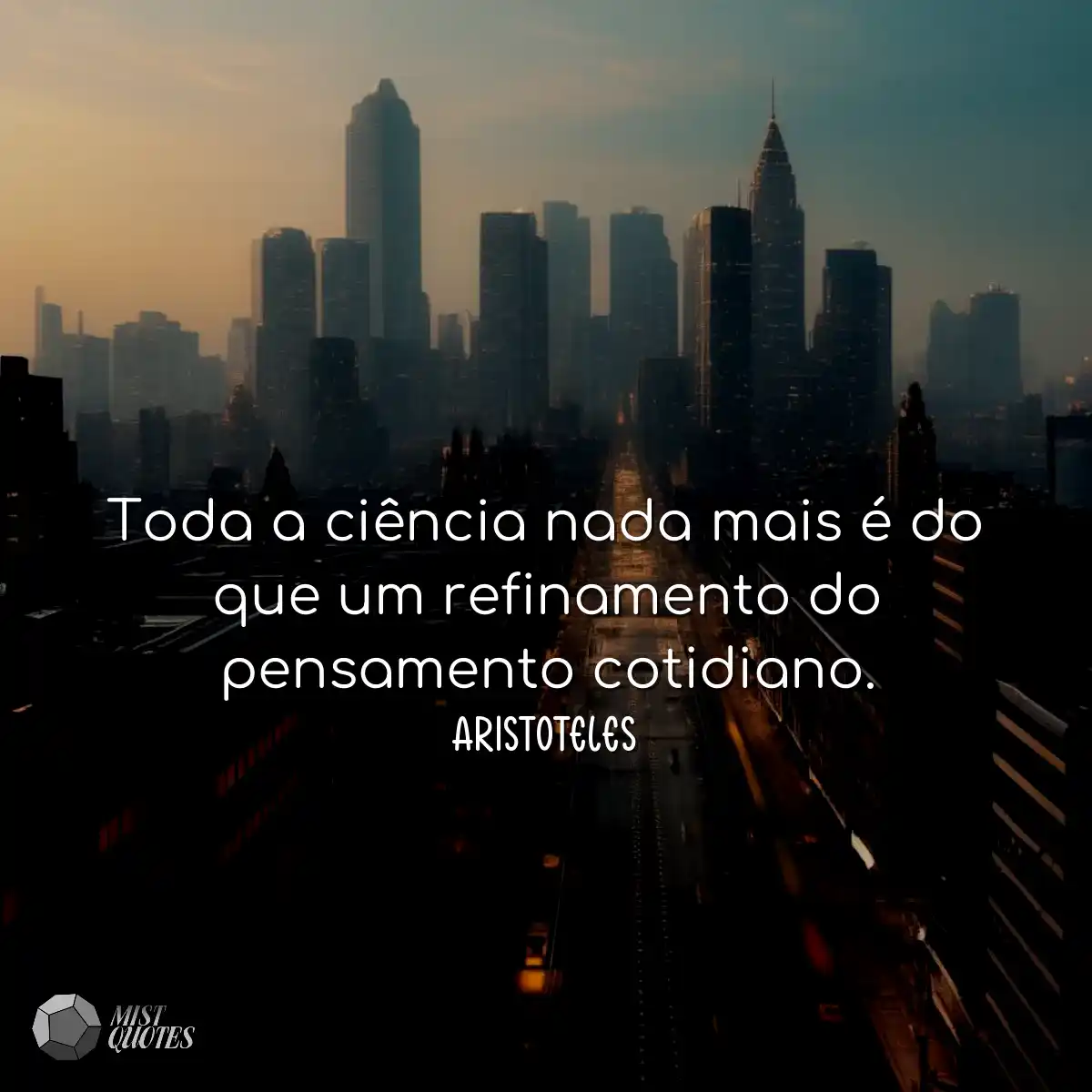 Toda a ciência nada mais é do que um r