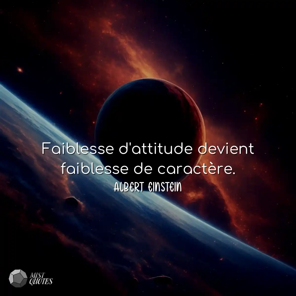 Faiblesse d'attitude devient faiblesse de caractèr