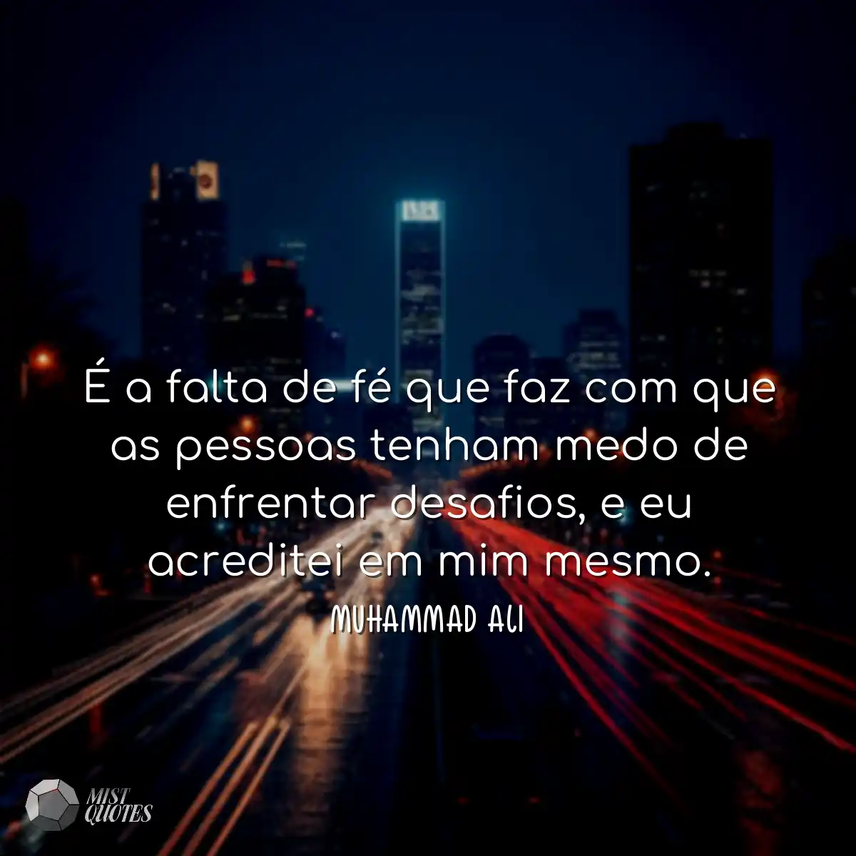 É a falta de fé que faz com que as pes