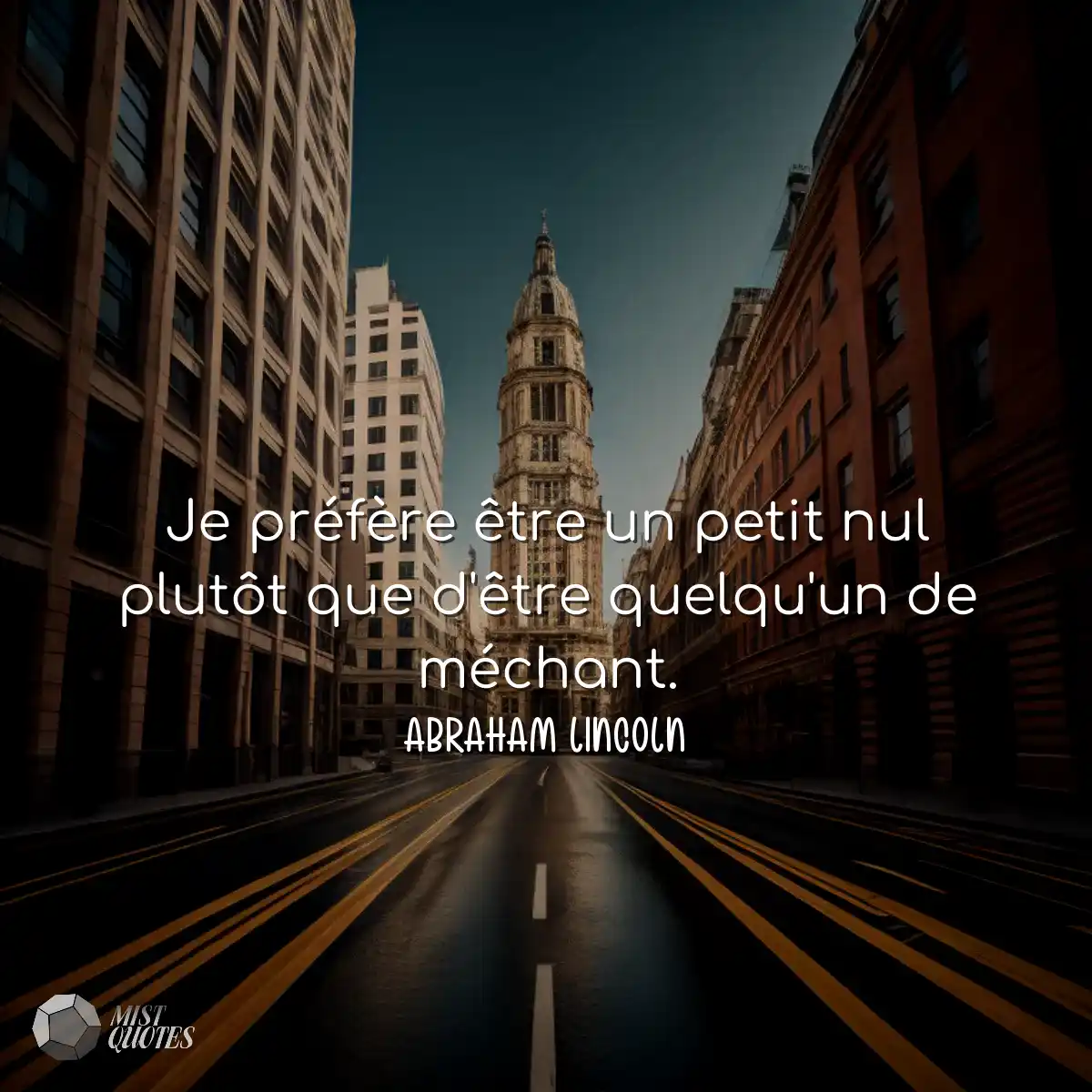 Je préfère être un petit nul plutôt que d'être que