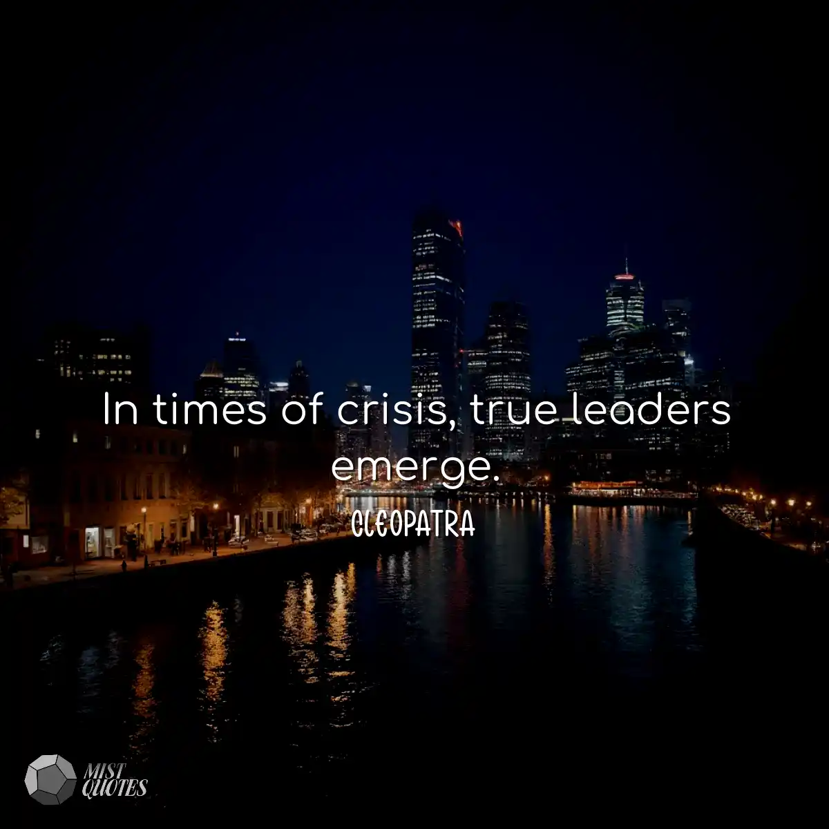 En temps de crise, de vrais leaders éme